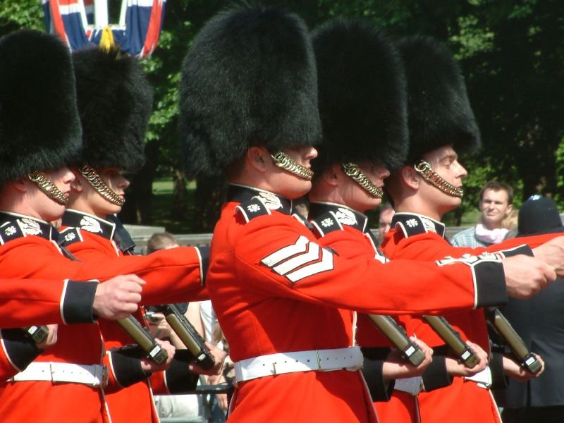 Soldiers marching