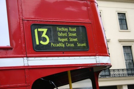 Number 13 London bus