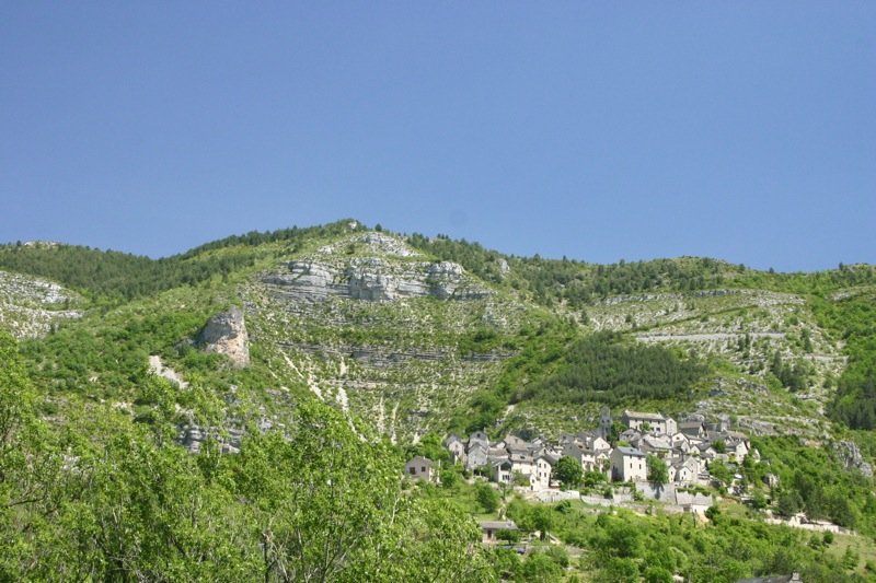 Village on the hillside