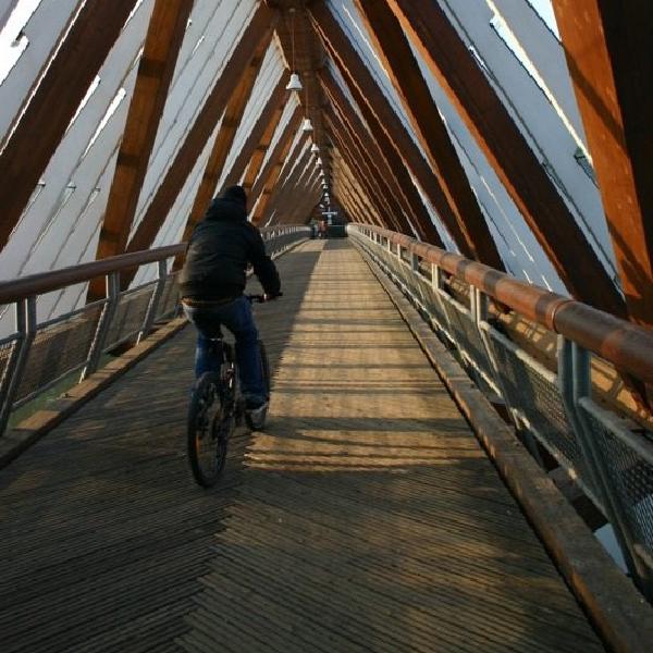Crossing the bridge