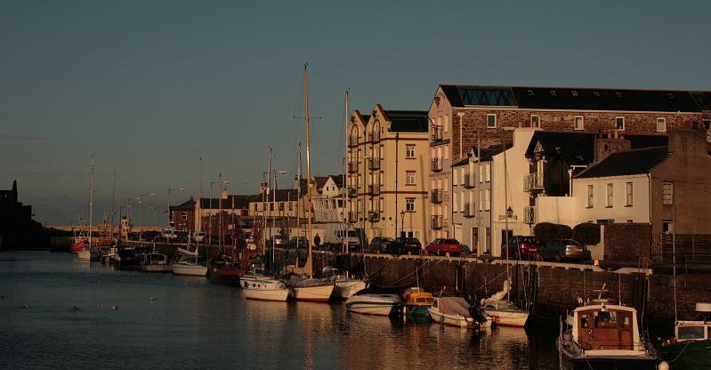 Sunset in Peel harbour