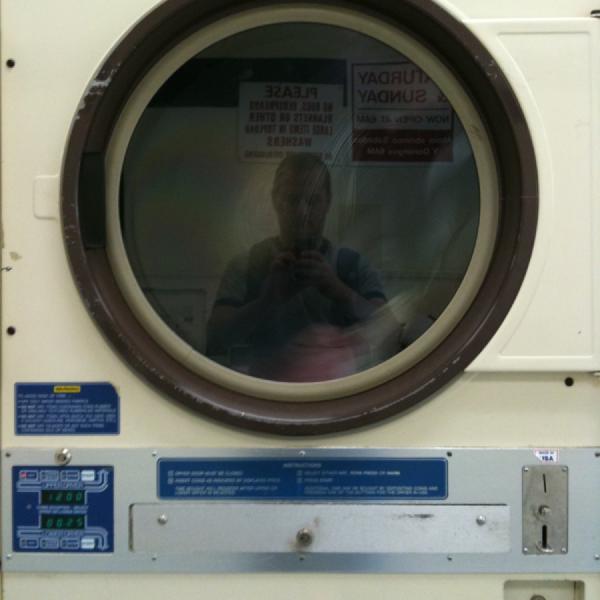 Watching the laundry spin