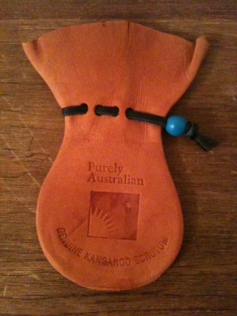 Purely Australian... genuine kangaroo scrotum
