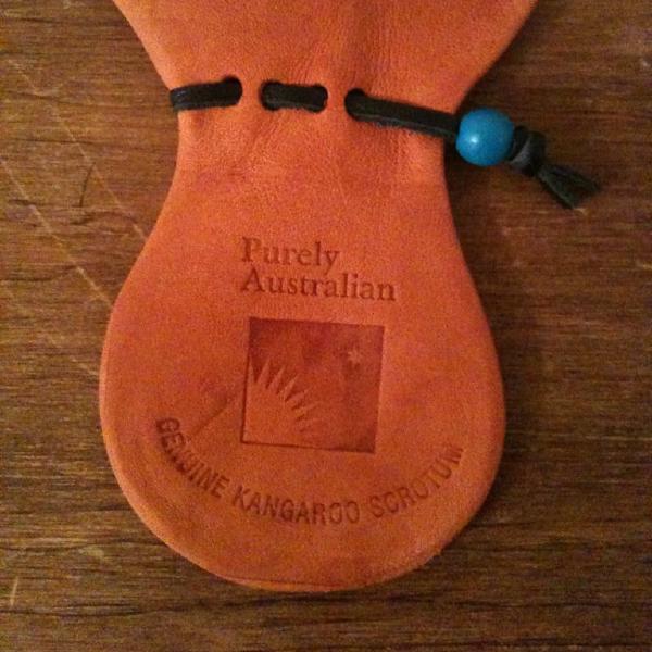 Purely Australian... genuine kangaroo scrotum