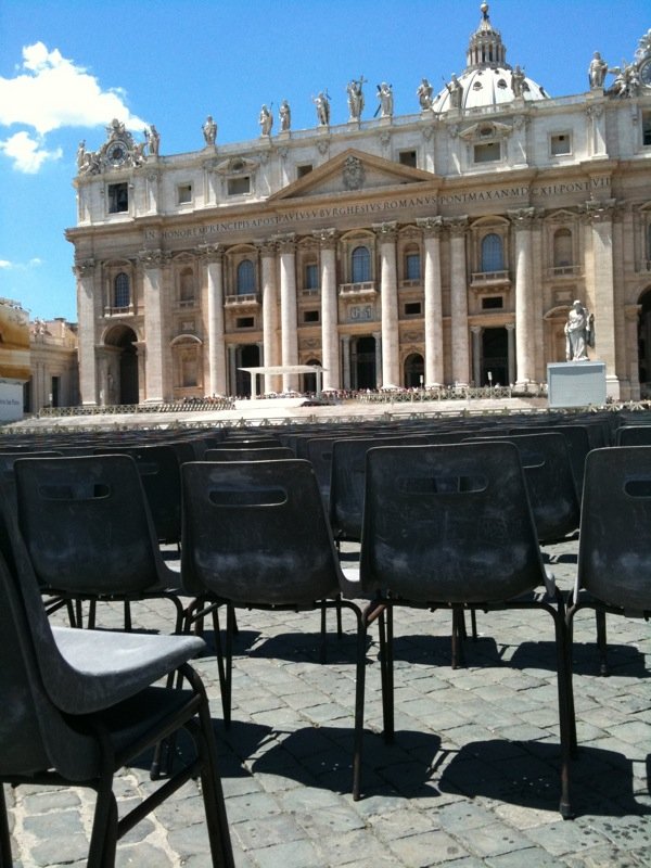(awaiting) an audience with the Pope