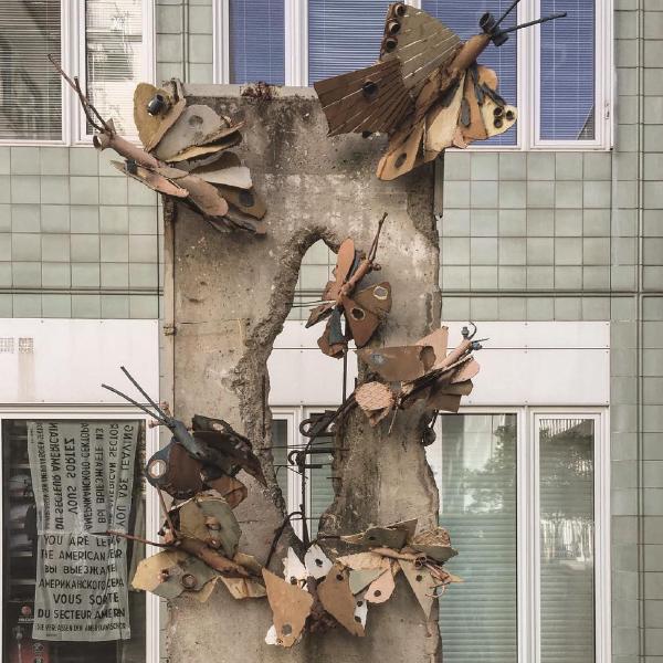 Butterflies  coming through the Berlin Wall