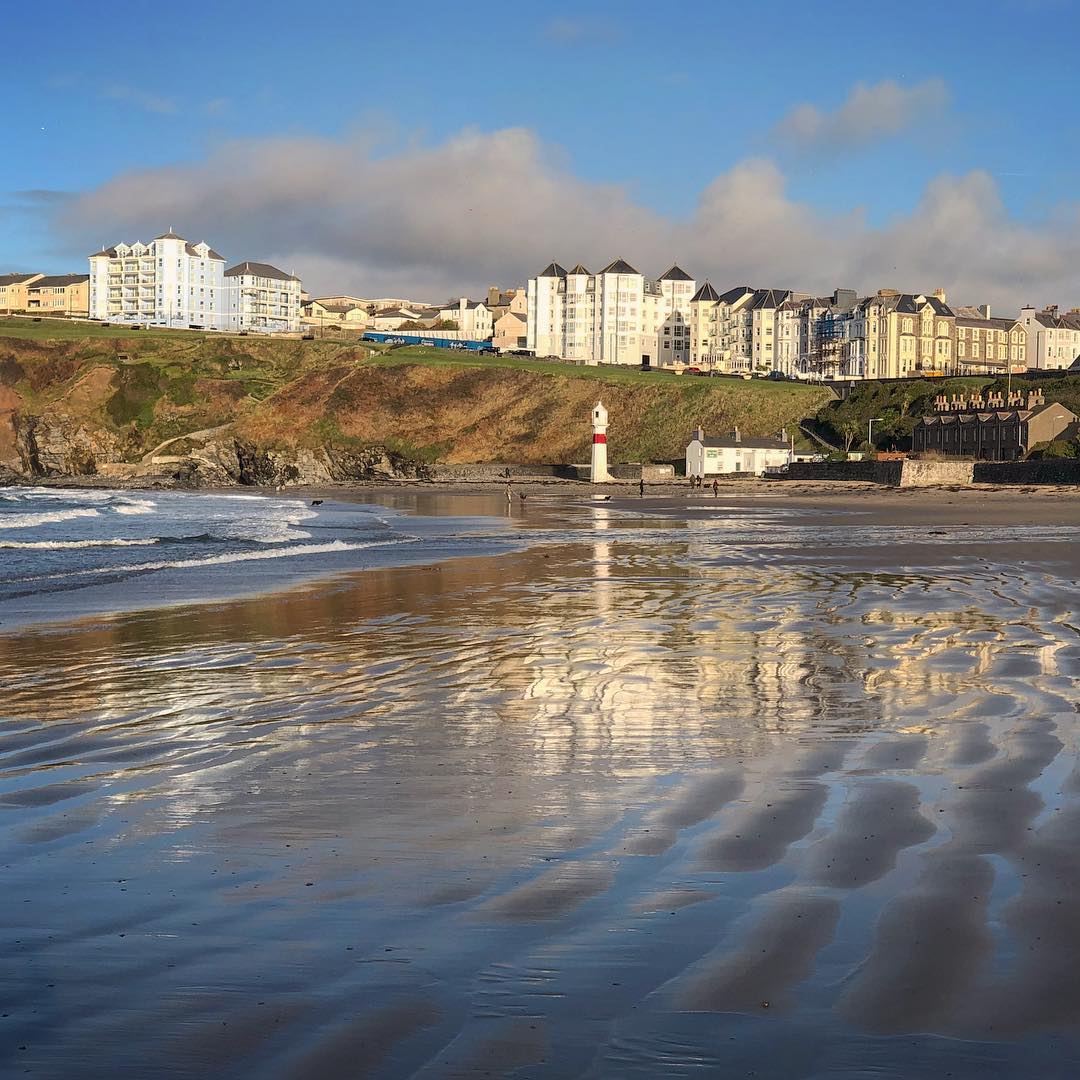 Port Erin beach reflections