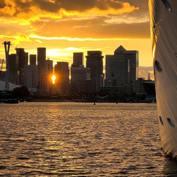 Sunset from Royal Victoria Dock